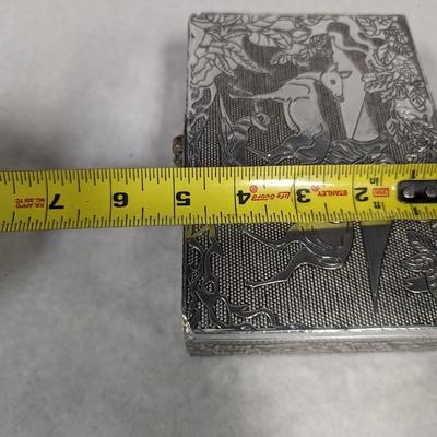 Silver Handicraft Jewelry Box Deer Design