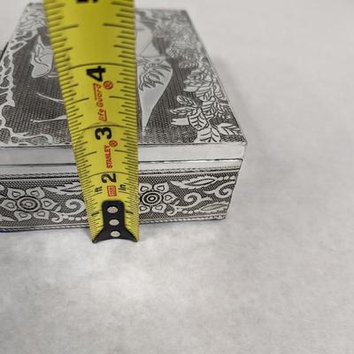 Silver Handicraft Jewelry Box Deer Design