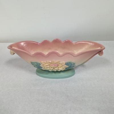 Antique Hull Art Pottery Peach Console Planter