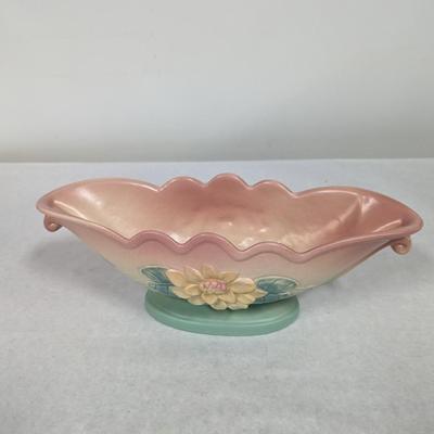 Antique Hull Art Pottery Peach Console Planter
