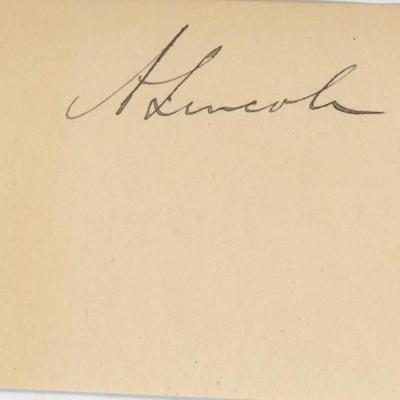 Abraham Lincoln signature cut