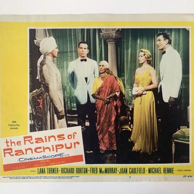 The Rains of Ranchipur original 1955 vintage lobby card