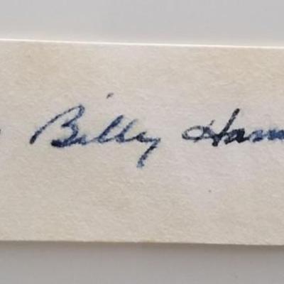 Sliding Billy Hamilton signature cut