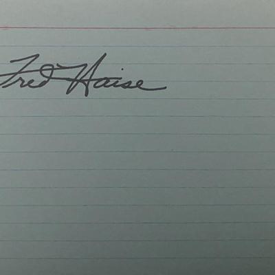 NASA Astronaut Fred Haise Signature