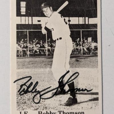 Bobby Thompson Signed Baseball Trading Card