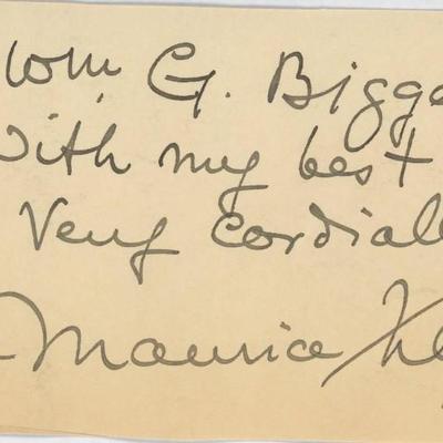 Maurice Ketten signed note