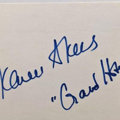 Grand Hotel Karen Akers original signature