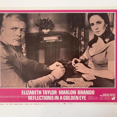 Reflections in a Golden Eye original 1967 vintage lobby card
