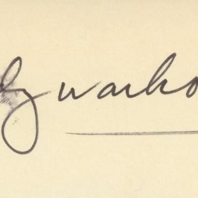 Andy Warhol original signature