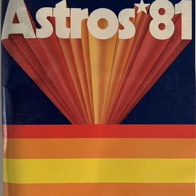 1981 Astros media guide. 4x9 inches