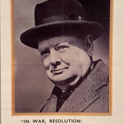 Winston Churchill photo card. 5x7 inches