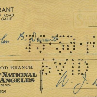 The Story of Civilization Author Will Durant signed check