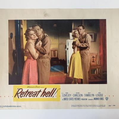Retreat Hell original 1952 vintage lobby card