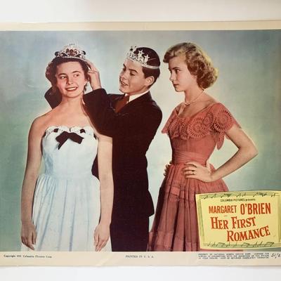 Her First Romance original 1951 vintage lobby card
