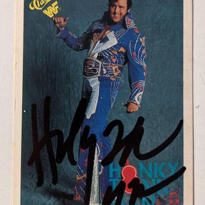 Honky Tonk Man Signed WWF Trading Card