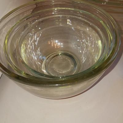 GLASS BOWLS, MEASURING CUPS AAND MORE