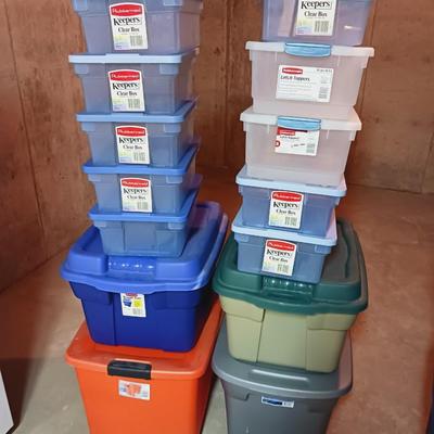 VARIETY OF STORAGE TOTES