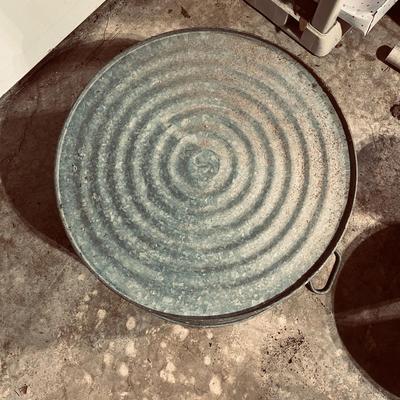 Galvanized Washtub, Lidded Can & French Bucket (G-MG)
