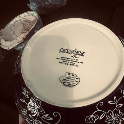 Temp-Tations by Tara, Floral Lace Pattern Bowls (G-MG)