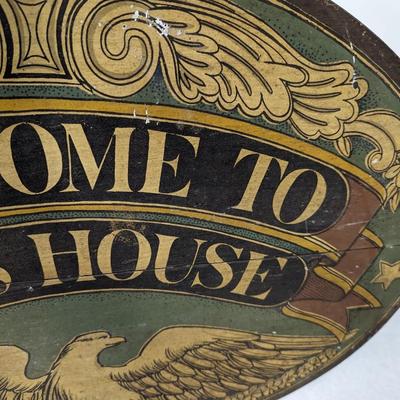 Welcome To This House Wooden Wall Decor