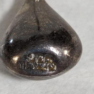 Vintage Taxco Mexican Sterling Silver Large Teardrop Earrings 9.3 grams