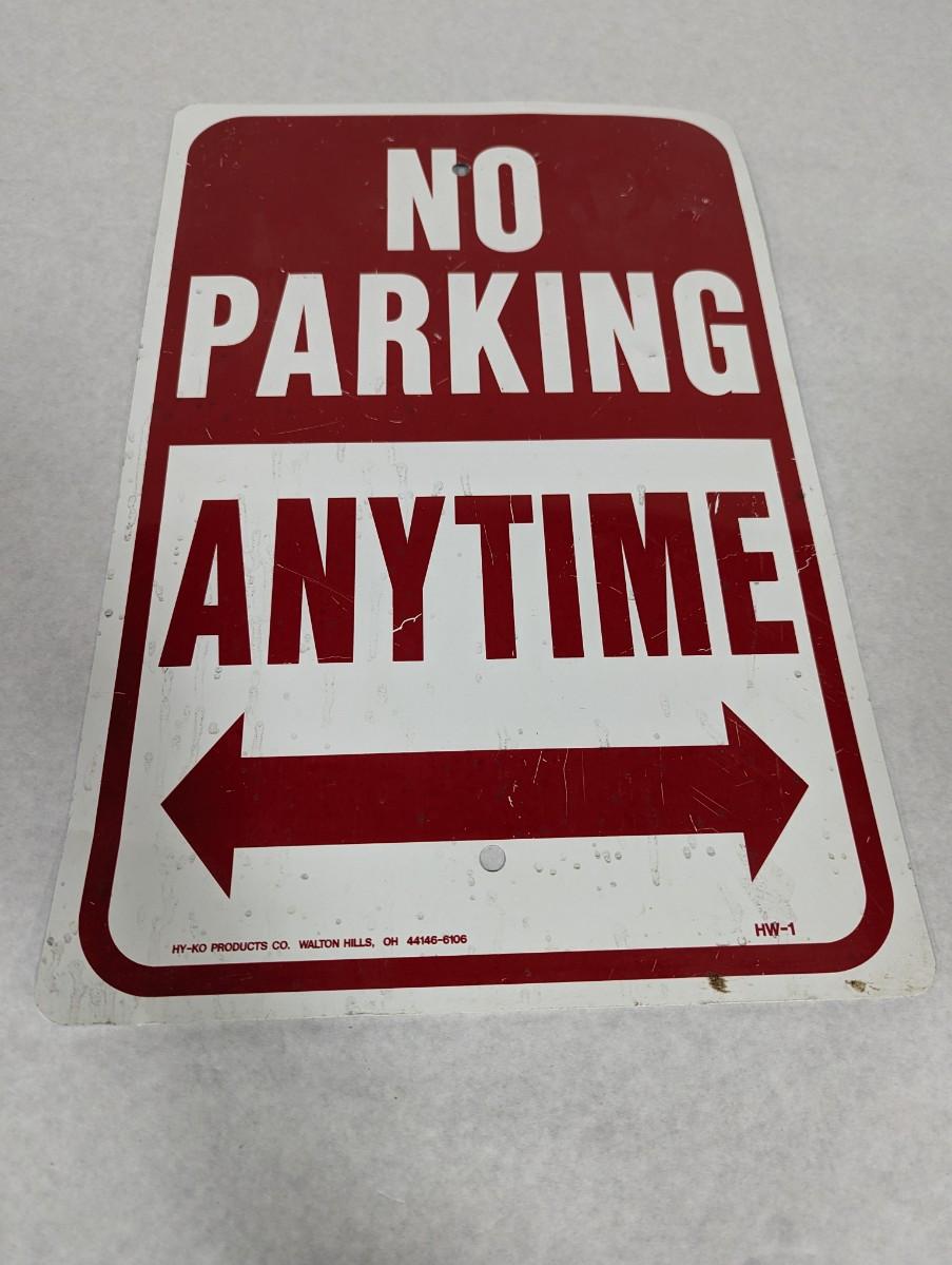 Metal No Parking Anytime Sign | EstateSales.org