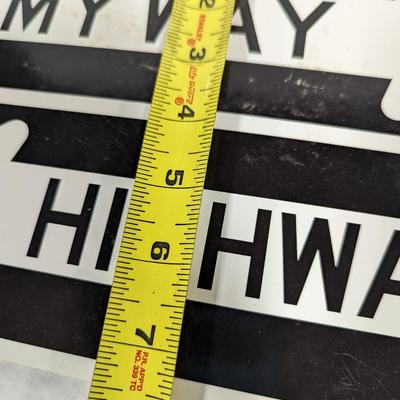 Double Sided Cardboard My Way Highway
