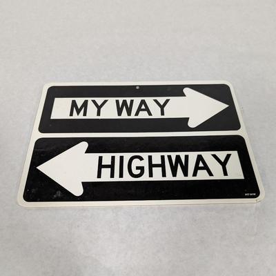Double Sided Cardboard My Way Highway