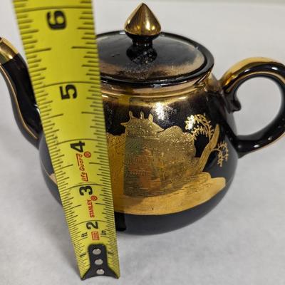 Vintage Black & Gold Teapot
