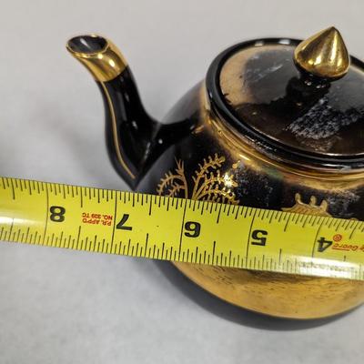 Vintage Black & Gold Teapot