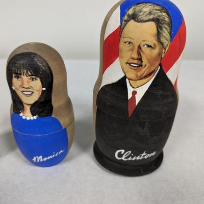 Bill Clinton Nesting Dolls Hillary Monica Lewinsky Paula Jones