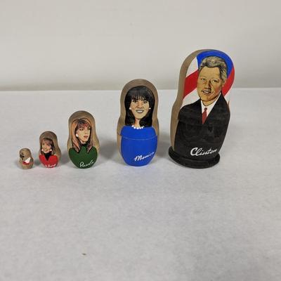 Bill Clinton Nesting Dolls Hillary Monica Lewinsky Paula Jones