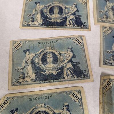 1908 Pre-WWI German 100 Mark Banknotes