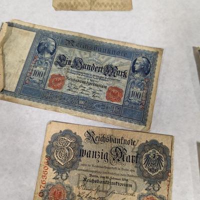 Pre-WWII German Foreign Banknotes Lot W