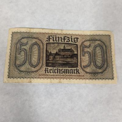 Circa 1940 WWII Germany/Occupied Territories 50 Reichsmark Note