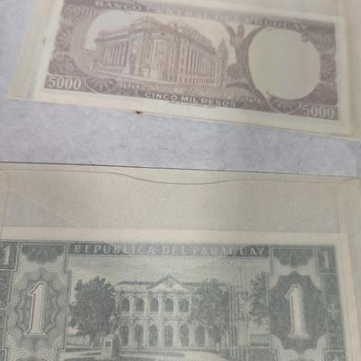 Foreign Banknotes includes WWII Japanese and Philippine Occupation Currency and 1983 Ugandan Shilling Lot V
