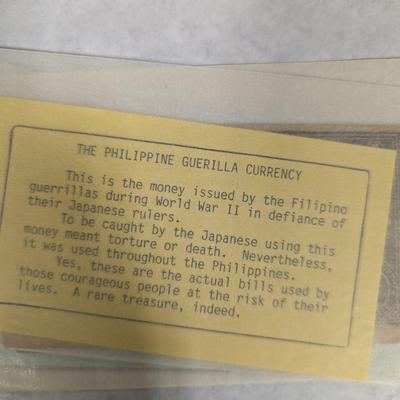 Foreign Banknotes includes WWII Japanese and Philippine Occupation Currency and 1983 Ugandan Shilling Lot V
