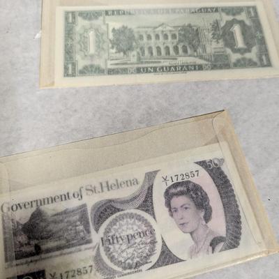 Foreign Banknotes Japanese Uruguay St. Helena Bermuda Specimen Paraguay Lot U