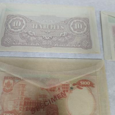 Foreign Banknotes Includes Rare WWII Japanese and Great Britain Currency Lot T