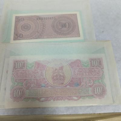 Foreign Banknotes Japanese/Burma Chile Bulgaria Laos Great Britain Indonesia Lot S