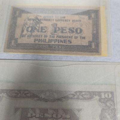 Foreign Banknotes Japanese/Philippine Paraguay Uruguay Indonesia Lot R