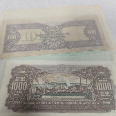 Foreign Banknotes Philippine Guerilla Uganda Uruguay Paraguay Yugoslavia Japanese/Philippine Lot I