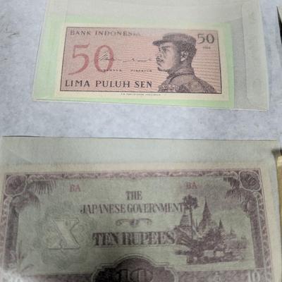 Foreign Banknotes Bulgaria /Burma Indonesia Lot C