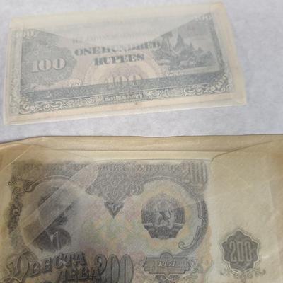 Foreign Banknotes Bulgaria /Burma Indonesia Lot C