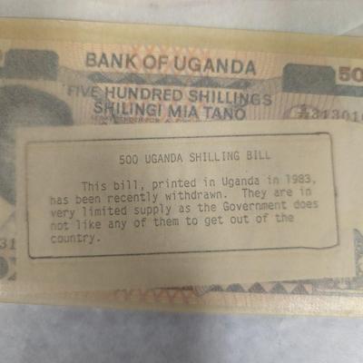 Foreign Banknotes Uganda Philippine Uruguay Biafra Lot A