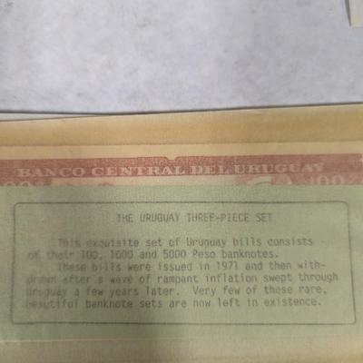Foreign Banknotes Uganda Philippine Uruguay Biafra Lot A
