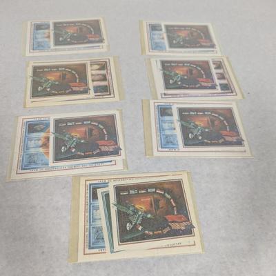 Set Of 5 - Saluting The Coming Exploration Of Mars Stamps