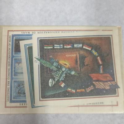 Set Of 5 - Saluting The Coming Exploration Of Mars Stamps