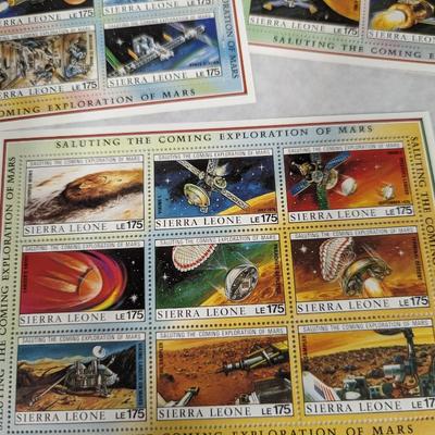 Set Of 3 - Saluting The Coming Exploration Of Mars Stamps