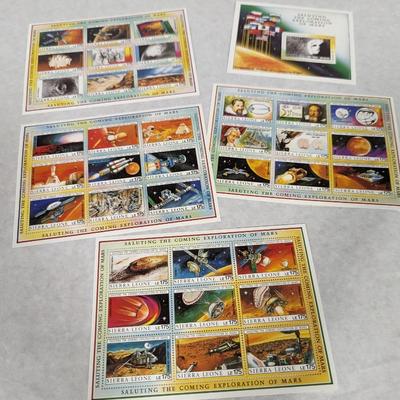 Set Of 3 - Saluting The Coming Exploration Of Mars Stamps